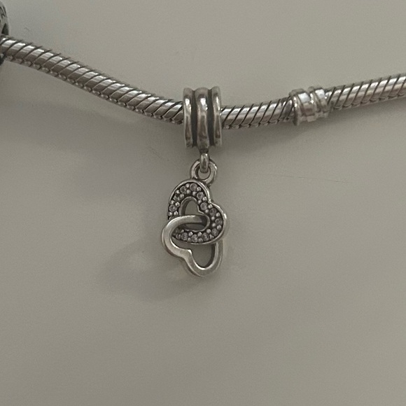 Pandora Interlocking Hearts Dangle Charm - Picture 2 of 5